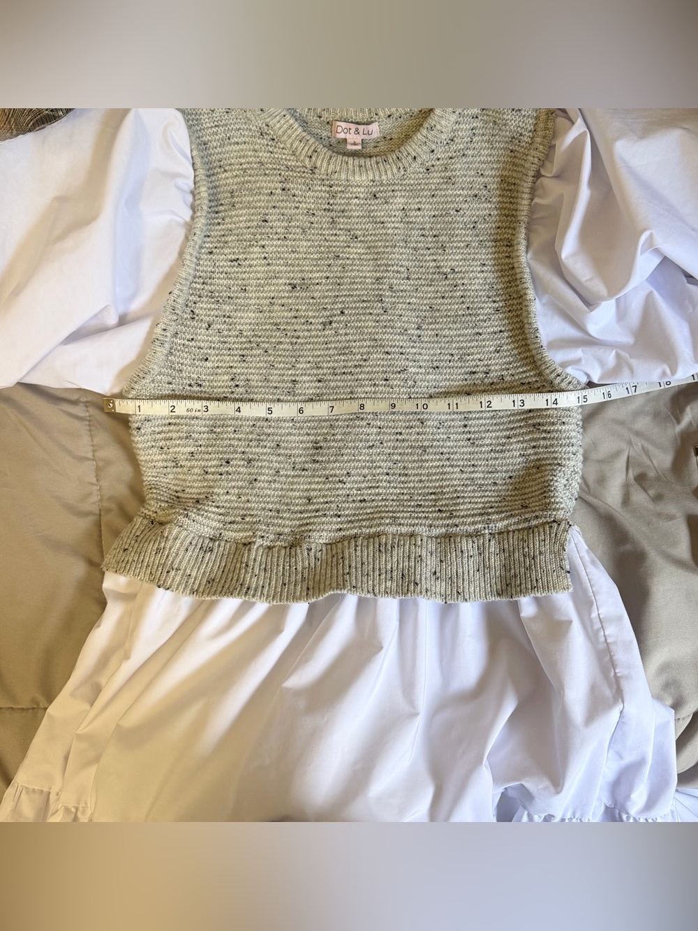 Anthropologie Dot & Lu Maternity Sweater Vest Twofer Maxi Dress Size S - Picture 14 of 14